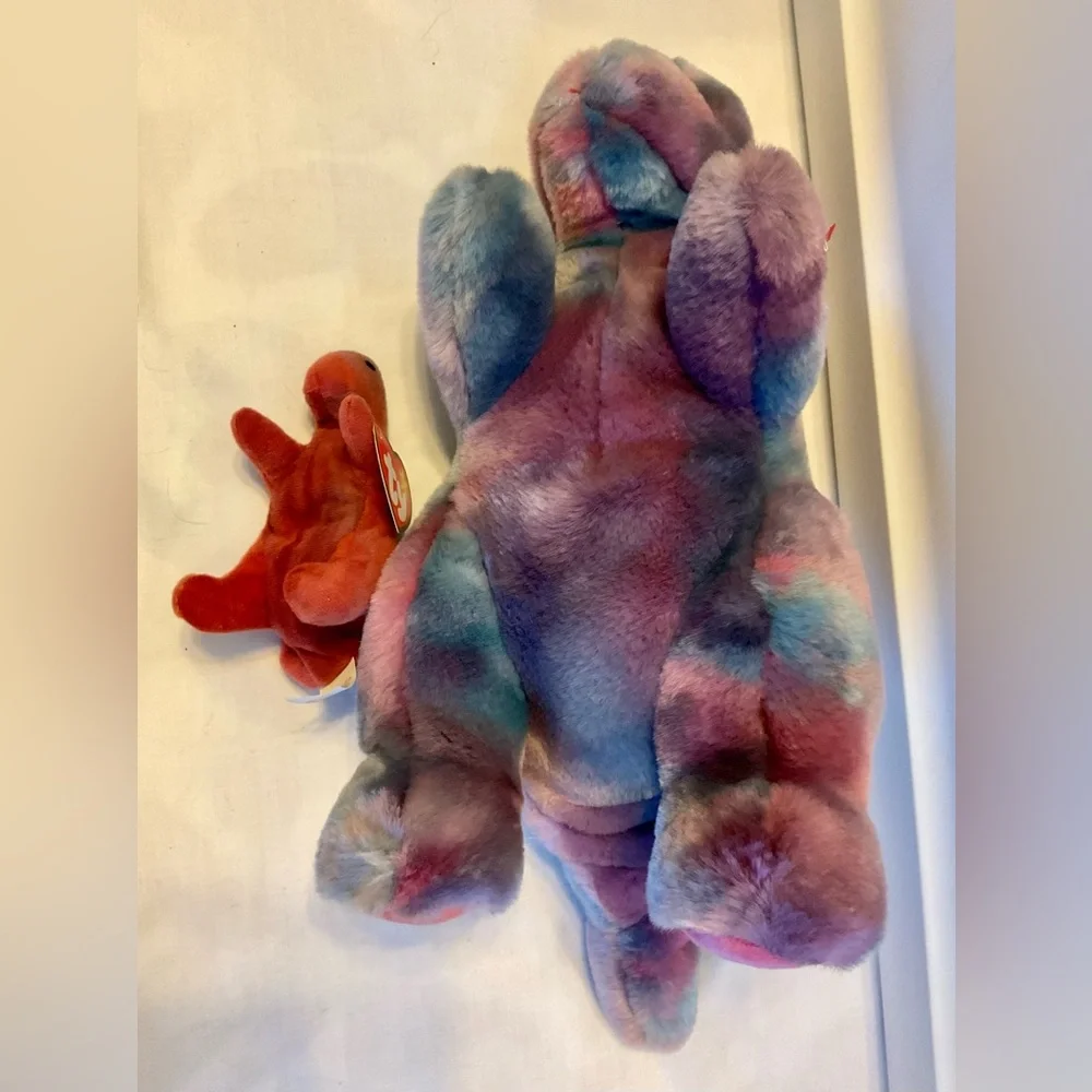 Ty Rex beanie buddy and teenie beanie pair